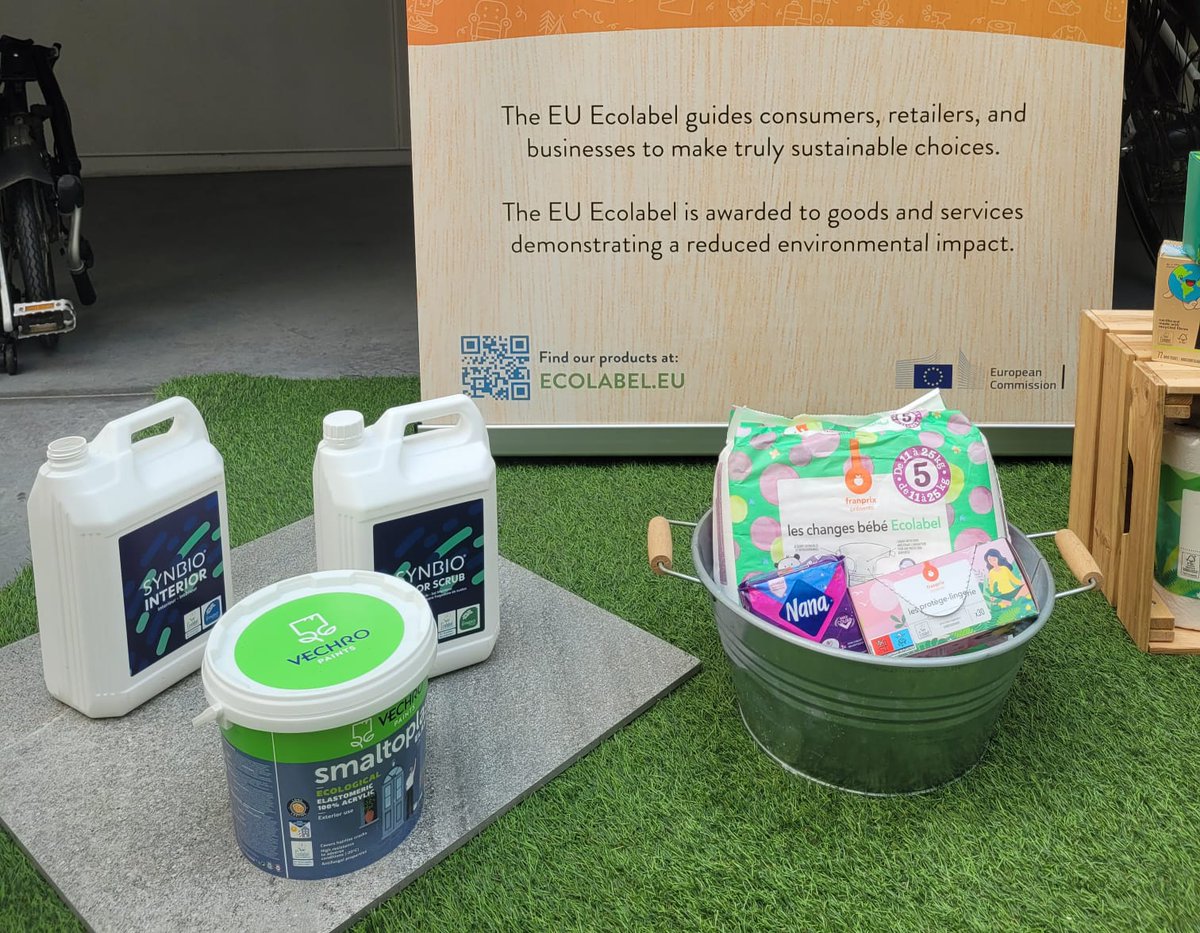 We are glad to have the #EUEcolabel showcased at our annual conference #EEB24 💚🇪🇺🌻

For over 30 years, the EU's official sustainability label has helped consumers find truly greener products🌿

Find out more👉 eeb.org/work-areas/cir…
#EUpact4future #VoteFutureEU