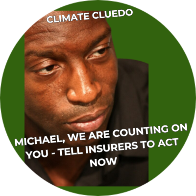 @MJGold I’m calling @MJGoldon to speak up at the largest annual insurance event, #BIBA2024. Tell insurers to stop supporting fossil fuel expansion. #InsureOurFuturesNotPolluters Play Climate Cluedo: tinyurl.com/yc2udpt3 #insureourfuture #insureoursurvival