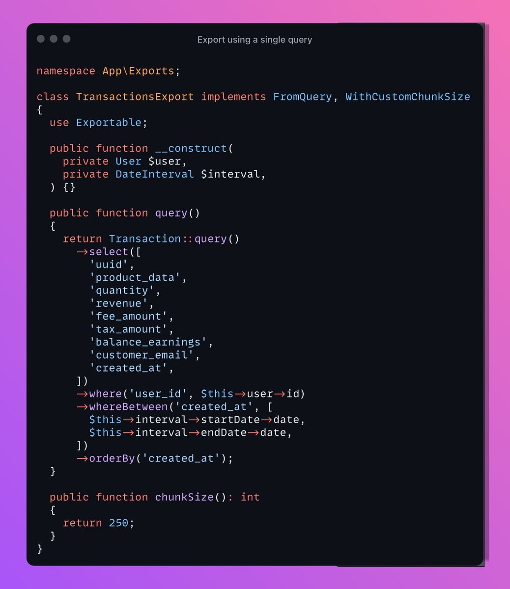 mmartin_joo's tweet photo. 🔥 Most applications need to export and import large amounts of data.

It is very easy to:
- Waste lots of memory
- Perform hundreds or thousands of unnecessary DB queries

You can avoid them by learning some pretty simple techniques.

🧵 Keep Reading https://t.co/9Bn042lumk