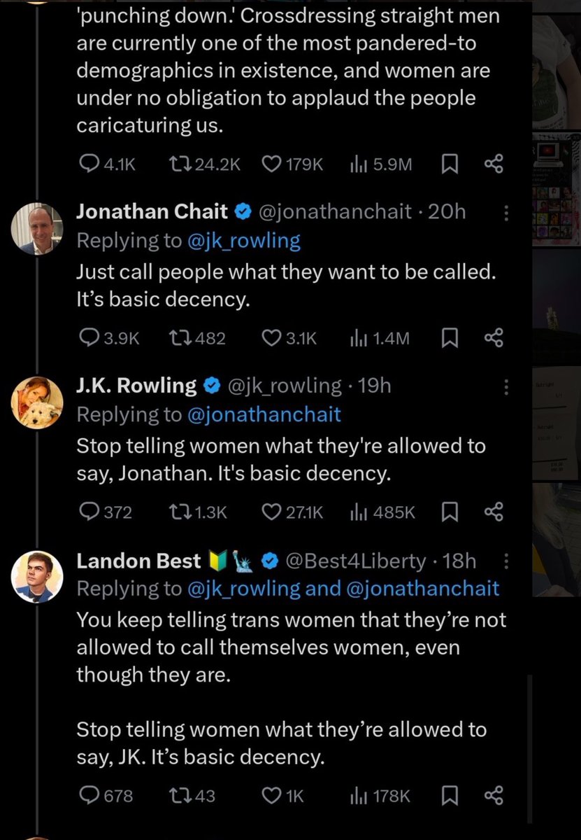 This is actually disgusting.
If JK Rowling thinks trans people are the most pandered to people in society - banned by UK media, zero MPs, banned from sport, segregation in the NHS, health care removed, record hate crime - let’s swap.