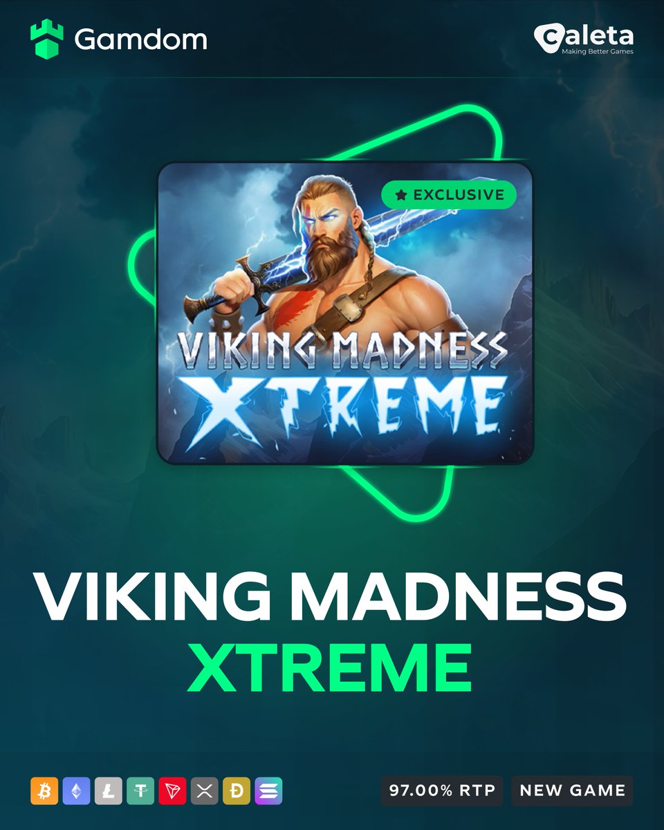 ⚔️New Exclusive Game: Viking Madness  Xtreme by Caleta⚔️

Prepare for an epic Viking adventure with Viking Madness Xtreme, exclusively on Gamdom!⚔️

With an impressive RTP of 97%, unleash Viking power for huge wins - up to 2300x your bet! 💰

We're giving away free spins for you