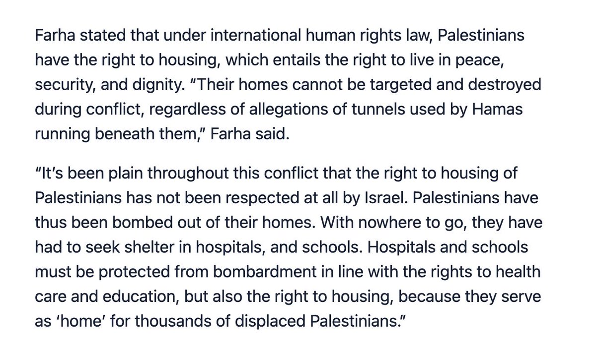The former U.N. Special Rapporteur on the Right to Housing, @leilanifarha, has also offered a clear-eyed analysis of how Israel has violated Palestinians' right to housing. newarab.com/analysis/how-i…