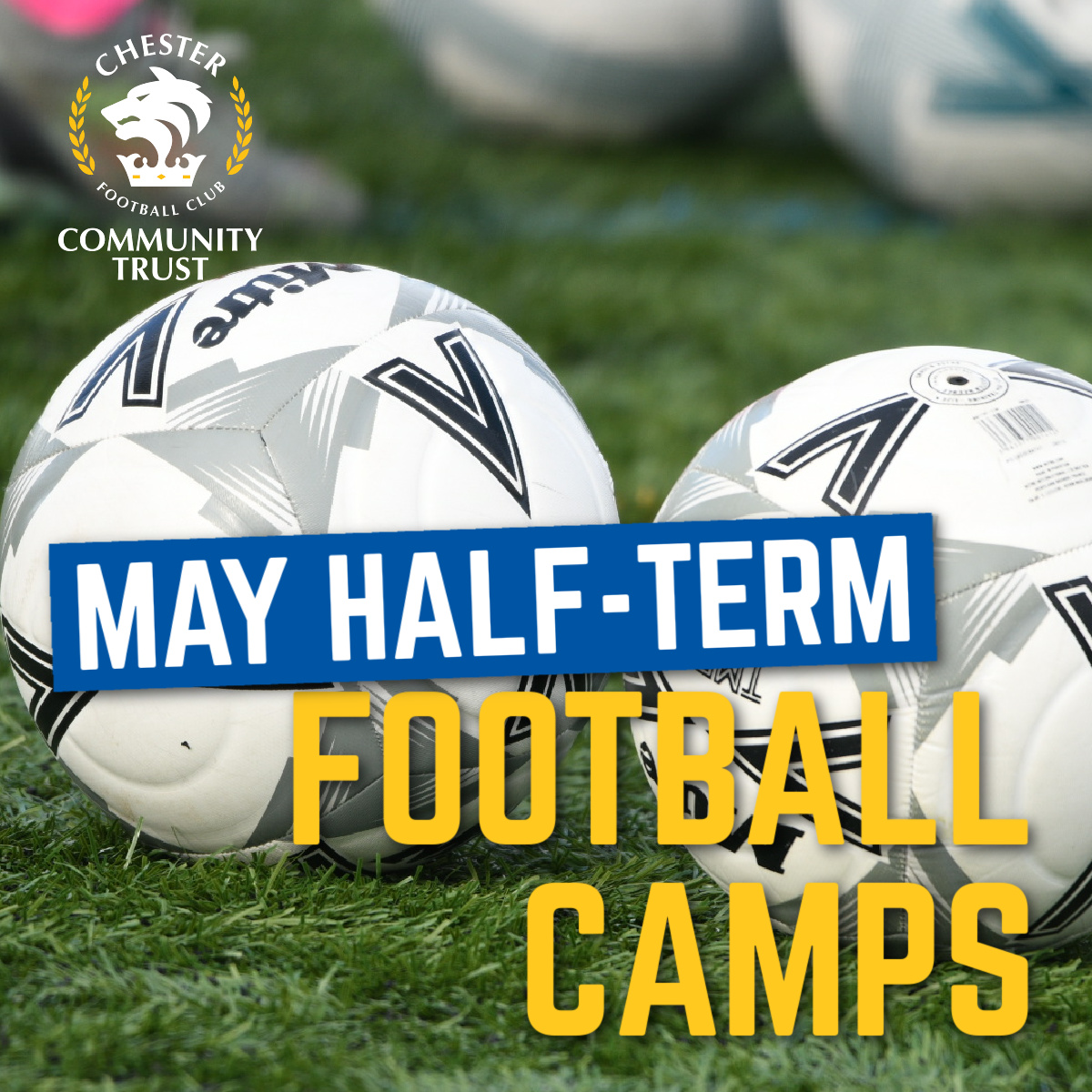 ⌛ Not long now until May half-term... There's still time to book your place for our Chester FC Soccer School, Goalkeeping Camp and Girls Soccer School! ⚽ Sign up ➡️ bit.ly/3xVD12D