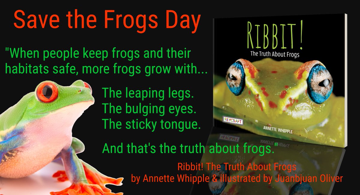 It's #NationalFrogJumpingDay! Hop to a fun book loaded with froggy facts like RIBBIT! THE TRUTH ABOUT FROGS. Available from your favorite local bookstore and online. @ReycraftBooks Learn more>> annettewhipple.com/p/books.html