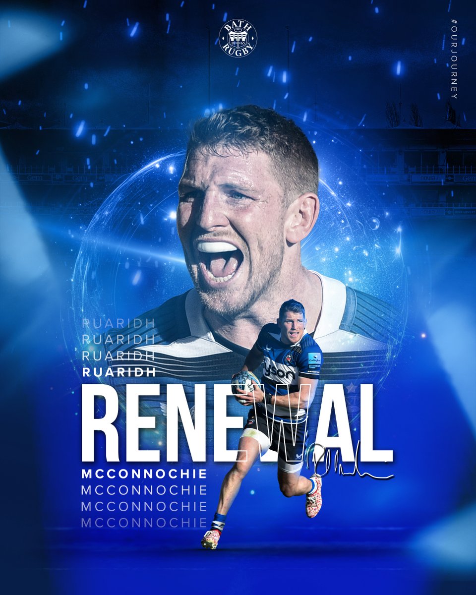 𝐇𝐞𝐫𝐞 𝐭𝐨 𝐬𝐭𝐚𝐲 🙌 We are pleased to announce that Ruaridh McConnochie has renewed his contract with Bath Rugby 🔵⚫️⚪️ Full story 👉 ow.ly/YafM50REj0I