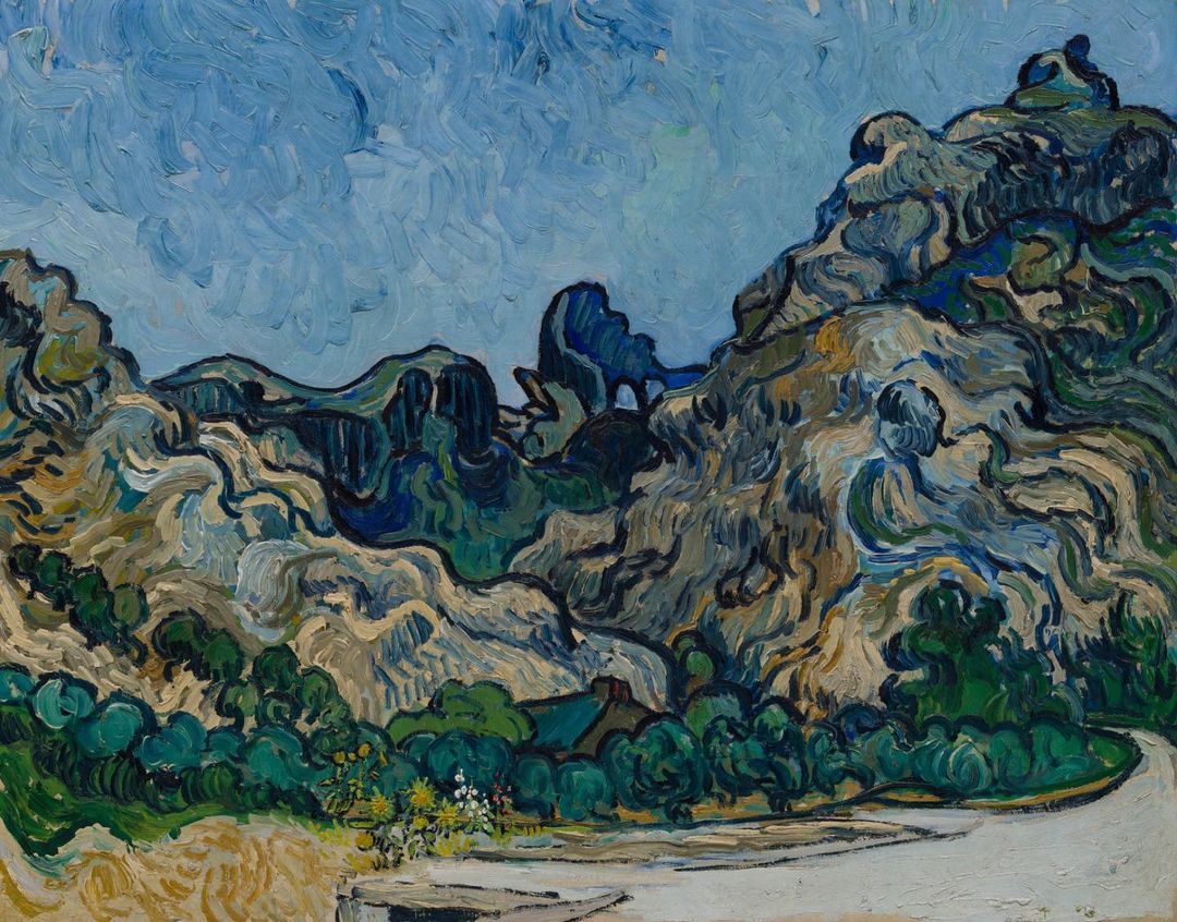 Lacking motivation? 📝 ‘Always continue walking a lot and loving nature, for that’s the real way to learn to understand art better and better. Painters understand nature and love it, and teach us to see’. ✍️ to Theo (1874). ‘Mountains at Saint-Rémy’, 1889. © Guggenheim Museum