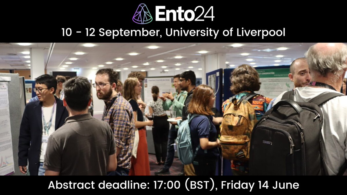 Want to present your work to the global entomological community? Submit your abstract to #Ento24 today.  Whether you’re joining in person or online, there are opportunities for everyone to participate.  Abstract deadline: 17:00 (BST), Friday 14 June. royensoc.co.uk/ento24-abstrac…