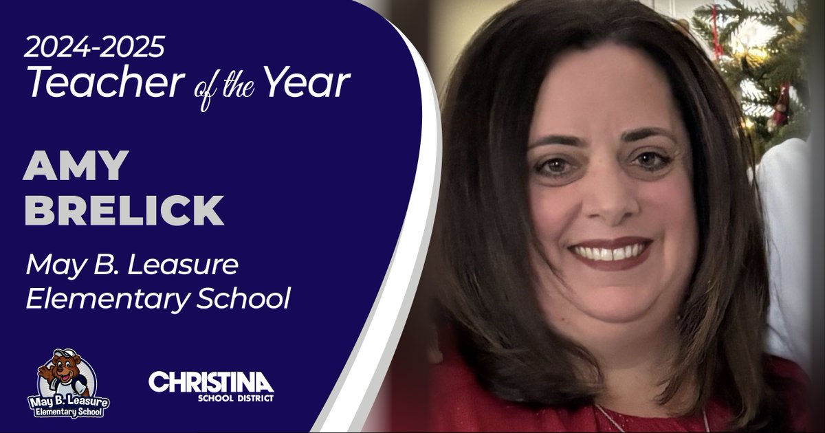 Meet Amy Brelick, @LeasureBears 's 2024-2025 Teacher of the Year!

Stay tuned as we showcase each school's Teacher of the Year and announce the 2024-2025 District Teacher of the Year! #ChristinaCelebrates #TeacheroftheYear