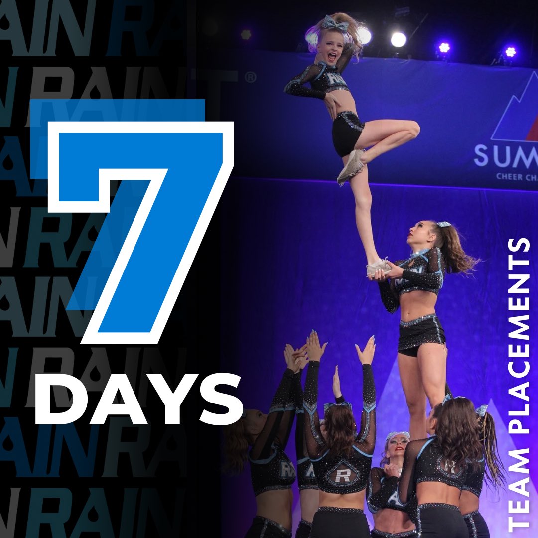 The excitement in the air is 𝒆𝒍𝒆𝒄𝒕𝒓𝒊𝒄. ⚡️ There are 7️⃣ 𝐝𝐚𝐲𝐬 until team placements begin. Have you registered for 𝘀𝗲𝗮𝘀𝗼𝗻 𝟭𝟮 yet?! ☔️🤩