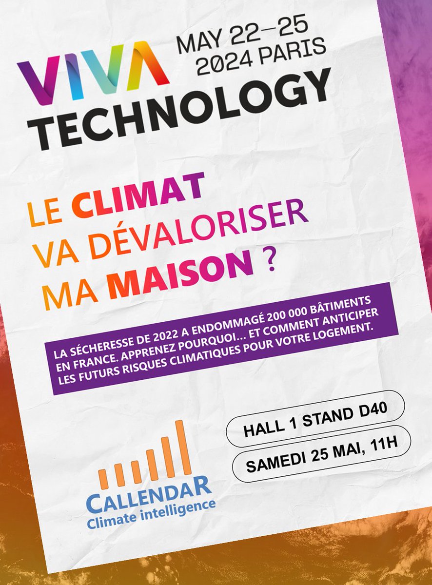 Vous voulez en savoir plus sur l'impact du changement climatique sur le marché immobilier ?
Venez rencontrer nos experts la journée grand public de @VivaTech :
vivatechnology.com/sessions/7e692…