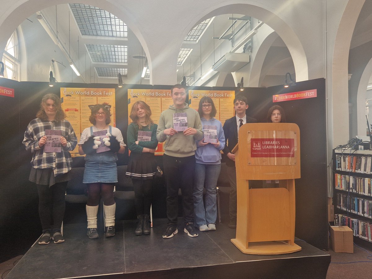 At the Cork World Book Fest, we were proud to launch The Unfinished Book of Poetry 2024 and Teen Graphic Novel two publications that showcased the incredible talent of young people from across Cork city! ✨🥳

#CorkCityLibraries #CWBF24