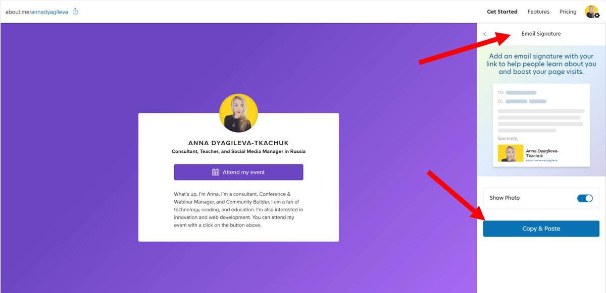 One more option to create your personal digital space/card/website with @aboutdotme. Easy to create, easy to share and the free account is available. 👋🔗about.me/annadyagileva Love the #emailsignature feature. #digitalcard #landingpage #websites #teachersloveEDU