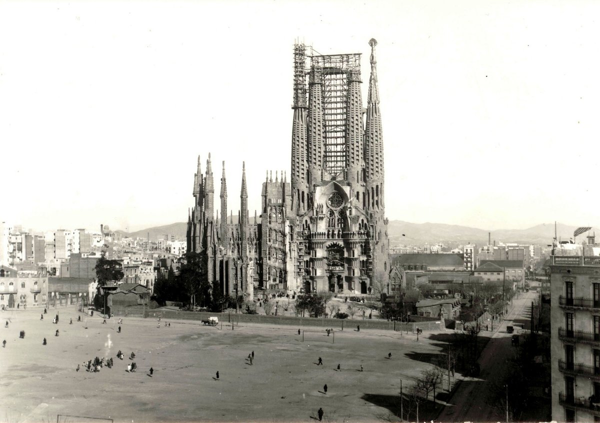 Over time, Gaudí became more and more devoted to the build and to his faith — rejecting all other work and making the construction site his permanent home.

"My client is not in a hurry" he famously replied when asked why it would take so long...