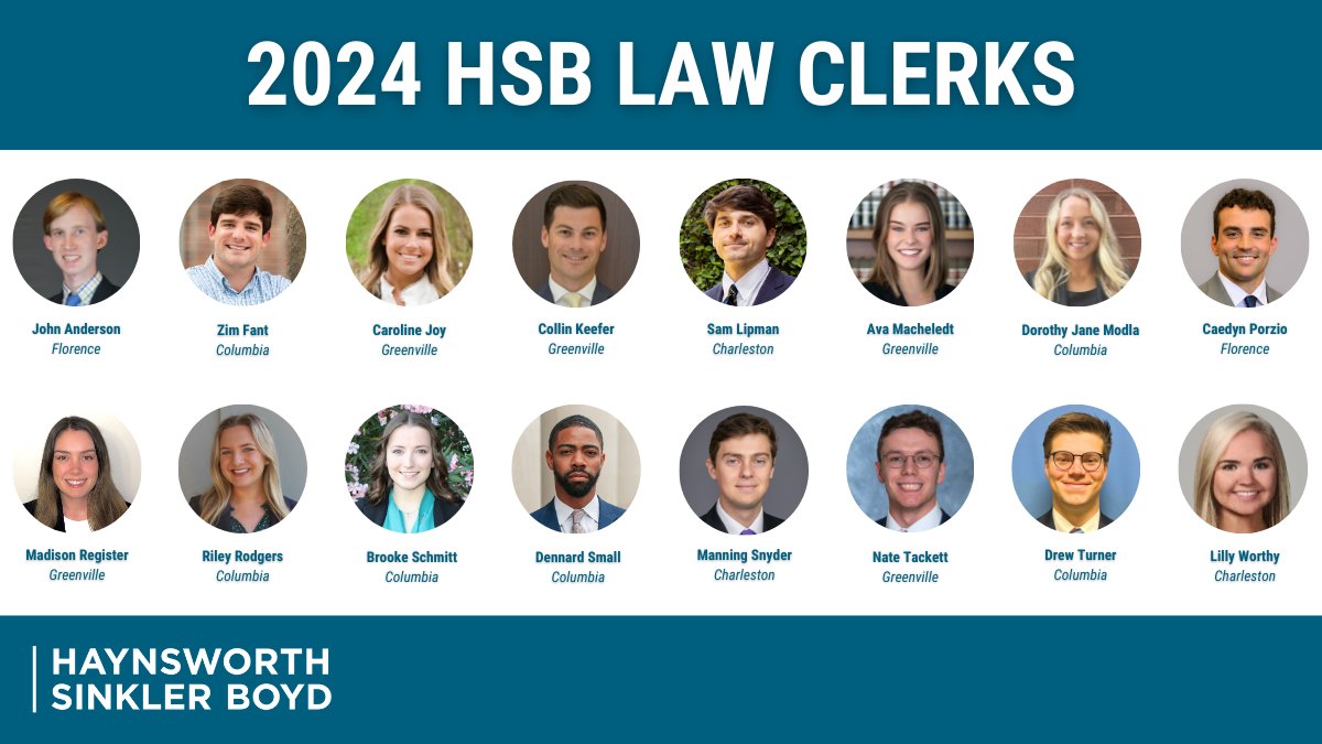 Join us in welcoming our 2024 #HSBLaw Summer Law Clerks. We are excited to have this exceptional group of law students with us and look forward to the #SummerAtHSB!