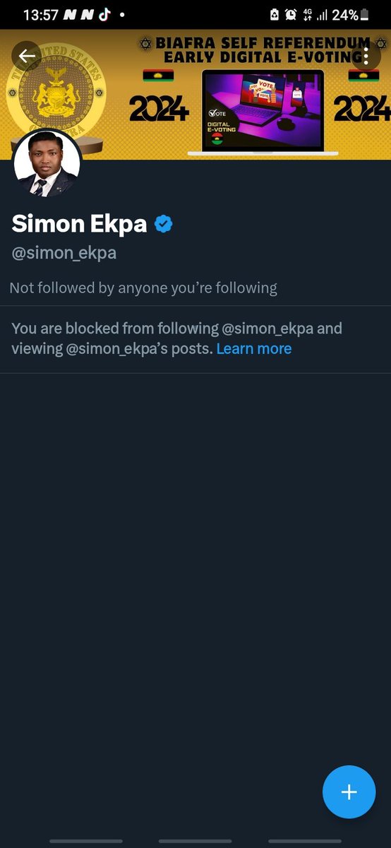 mohtech4's tweet image. Simon Ekpa with your fake restoration and deceiving of your followers has come to an end. He just block me, but I will still expose you. Scammer