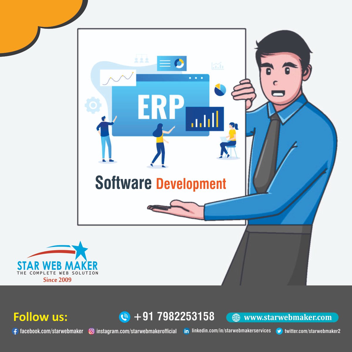 StarWebMaker2's tweet image. Are you tired of managing your business operations through multiple disconnected systems? #Star_Web_Maker offers tailored #ERP_software_development solutions to streamline your processes and boost productivity. 
starwebmaker.com/erp-software.h…
#erp_software_service #erp_software_solution