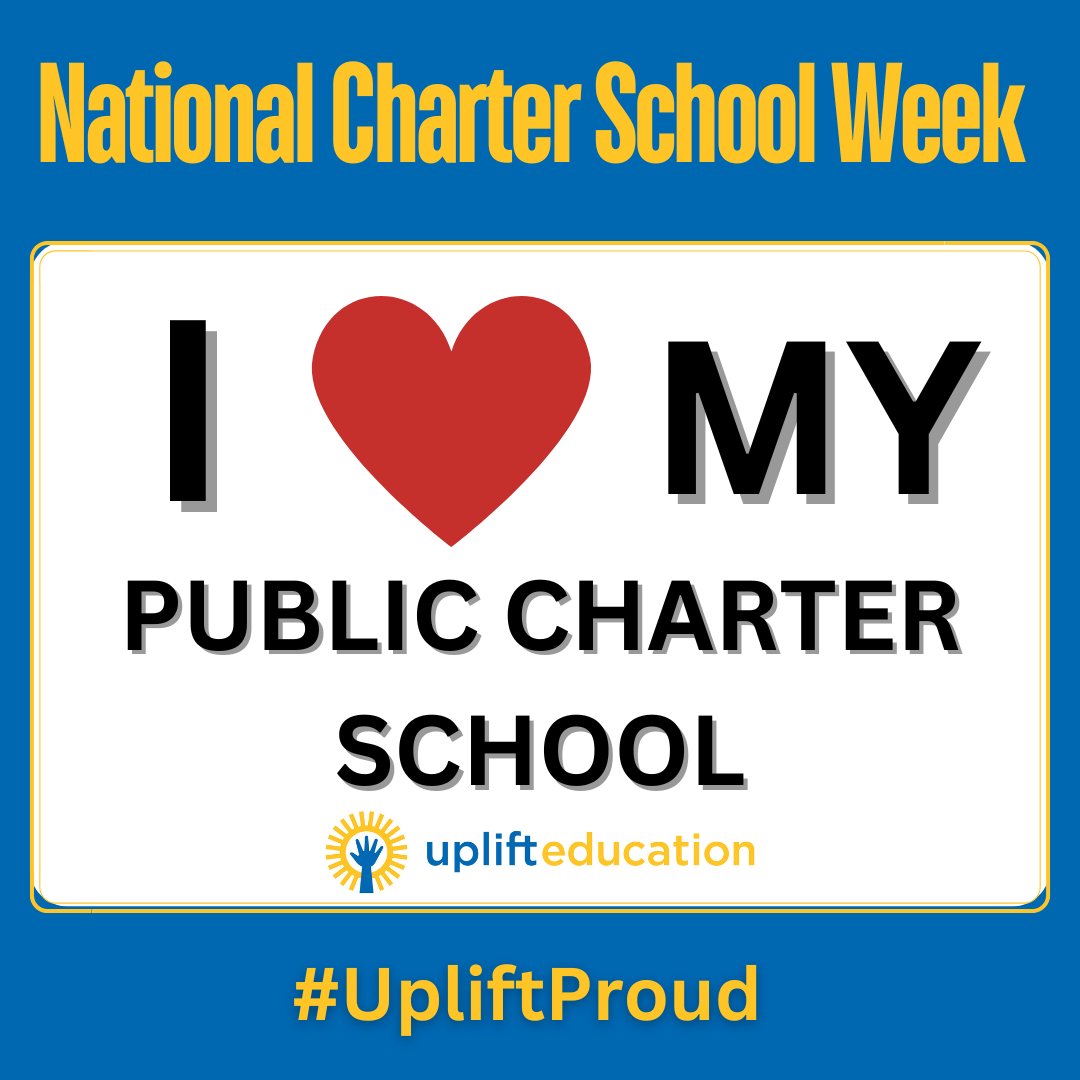 Happy #Nationalcharterschoolweek! Uplift is a proud charter school dedicated to our 23,000 scholars in DFW. With over 20 years of experience, we've been sending scholars to college, teaming up with parents, and making waves in our communities! 🎓 #CharterSchoolsWeek #WeAreCharter