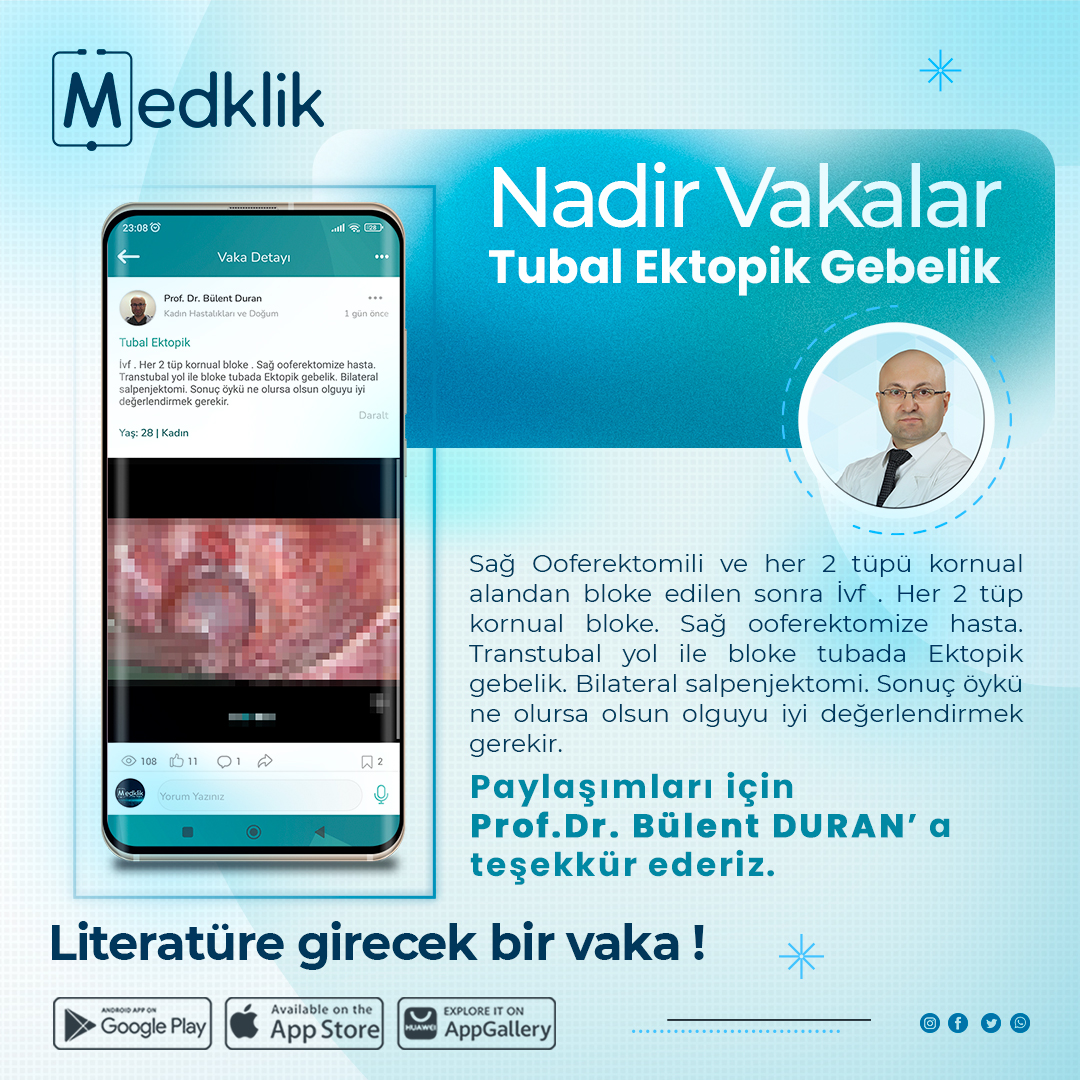 Medklik ile Nadir Vakaları Keşfedin

#Tubal #Ektopik #Gebelik

Prof.Dr. Bülent DURAN' a paylaşımı için teşekkür ederiz.

Daha fazla içeriğe ulaşmak için Medklik'i ücretsiz olarak indirebilirsiniz.

Uygulama indirme linki : m.medklik.com.tr

#NedenMedklik #doktor #nadirvaka