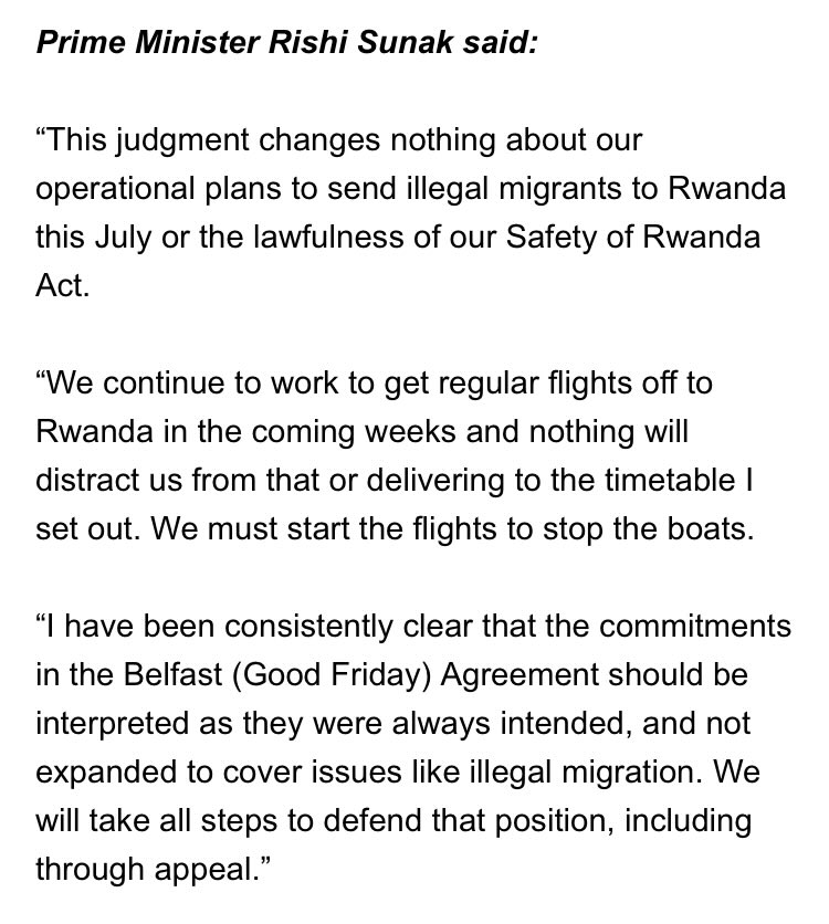Prime Minister confirms the Windsor Framework migration judgement will be appealed