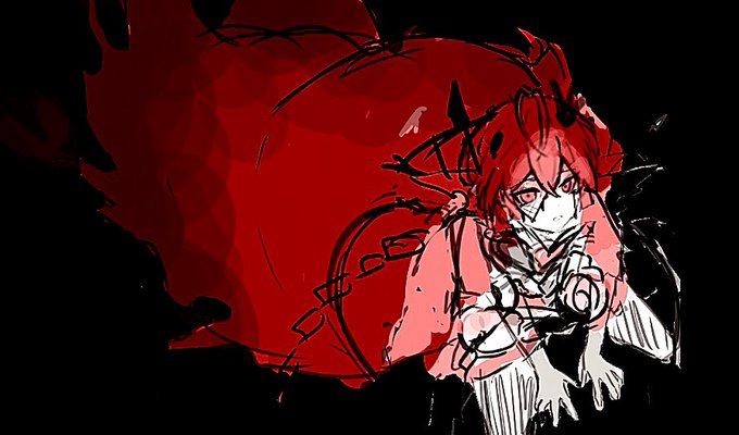 「black background red theme」 illustration images(Latest)