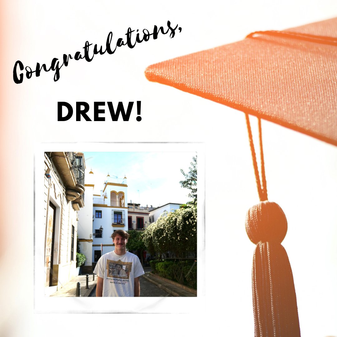 Congratulations to Drew Gullahorn, winner of a Religious Studies Minor Award! He is graduating with a double major in Philosophy and Global Studies, and a minor in Religious Studies.