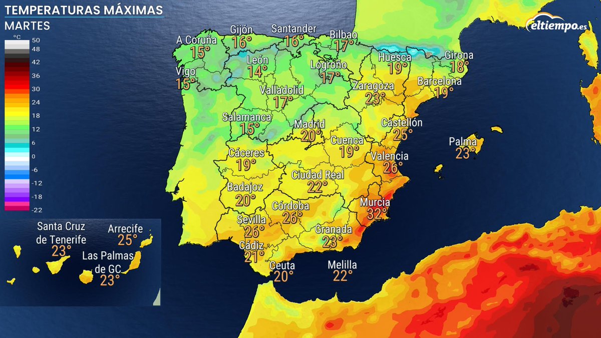 #ElTiempoHoy Inestable en el norte con un #frente que dejará lluvias fuertes al norte de Cataluña y Aragón por la mañana. Lluvia persistente en Galicia, el Cantábrico, alto Ebro y puntos de Castilla y León. El calor sigue en el sureste, pero en el resto, las máximas se desploman.