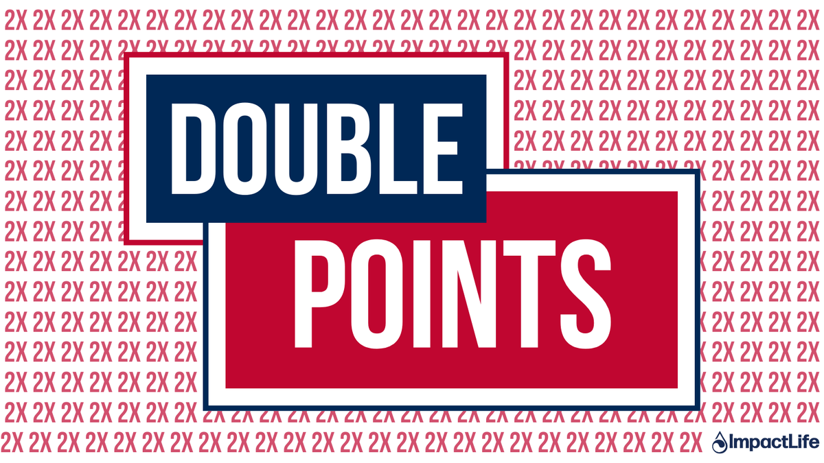 📢 Attention donors 📢 Earn double points to spend in our Rewards Store when you give blood (or platelets) this week! 🩸💪