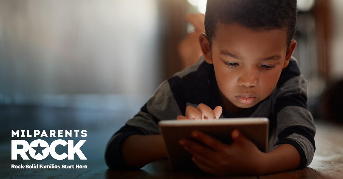 How much screen time is too much? For every family, it’s different. Talk to your MilKid regularly about tech and healthy habits, and get parenting tips made for #MilFams: militaryonesource.mil/resources/podc….