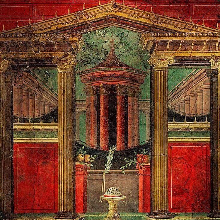 El famoso rojo Pompeya #arte #Frescos