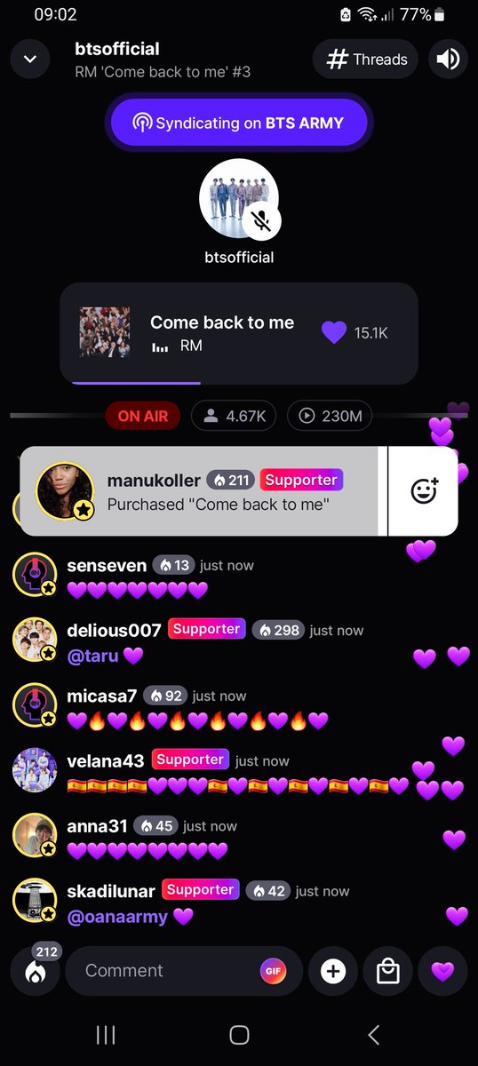 Come join #Comebacktome D-3 official party 💜🕺🏻💃🏻🎶
🔗share.stationhead.com/cqbvh3uf349x