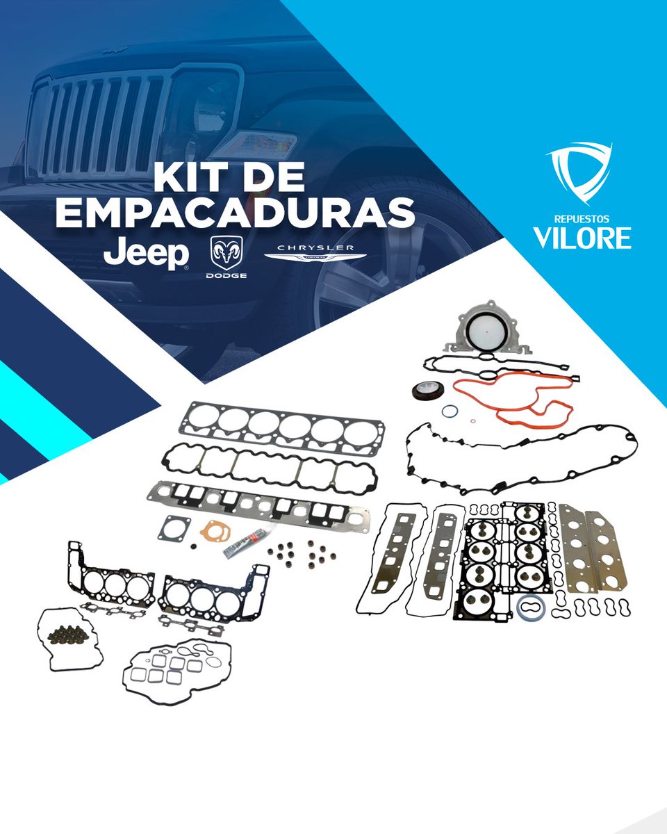 𝐊𝐈𝐓 𝐃𝐄 𝐄𝐌𝐏𝐀𝐂𝐀𝐃𝐔𝐑𝐀𝐒🙌
🚨Luego de reparar el motor es 𝐈𝐌𝐏𝐎𝐑𝐓𝐀𝐍𝐓𝐄 contar con un kit de empacaduras de excelente calidad para proteger tu inversión y no perder el trabajo realizado. 
¡𝐂𝐎𝐍𝐓𝐀́𝐂𝐓𝐀𝐍𝐎𝐒!
📩Por DM
📲0414-480-2260
📧ventas@grupovilore.com