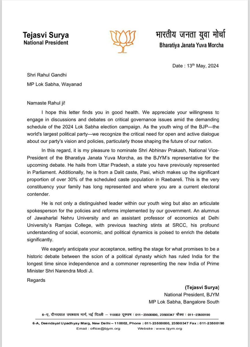 So Prime Minister needs an advocate to represent him in a debate with people's leader @RahulGandhi ji? Why can't Modiji present his points directly with Rahulji ? It's not that easy as monologues right?