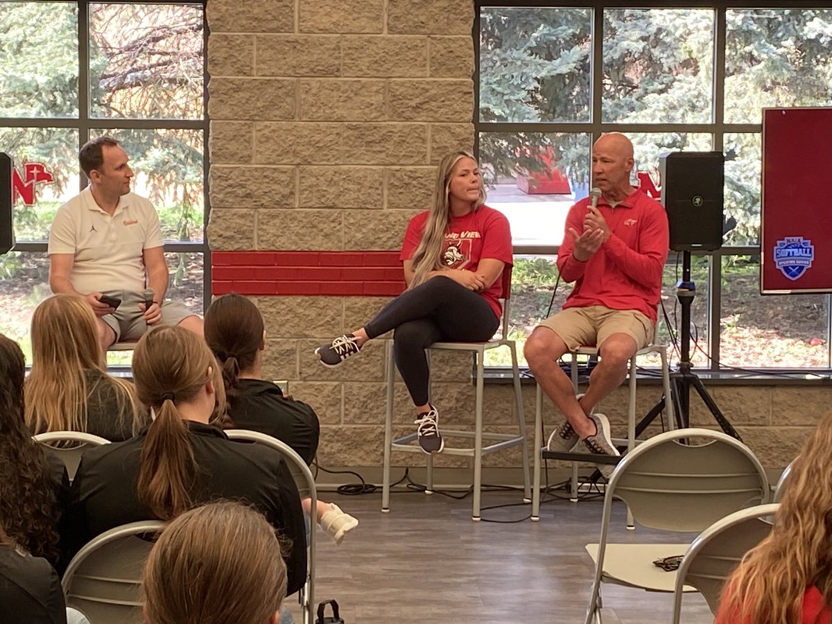 Softball <a href="/NAIA/">NAIA</a> Opening Round Team social in the Bultman Center. Great group of coaches and players ready to begin competition today!