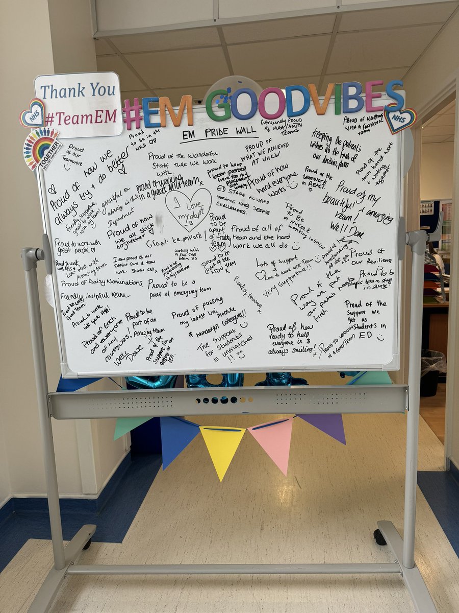 What a great start to our week, reflecting on what makes us proud to be working <a href="/nhsuhcw/">UHCW NHS Trust</a> - Emergency Medicine. 🥳
#EM GoodVibes # Proud team #positivity #Dream team 🙌🫶