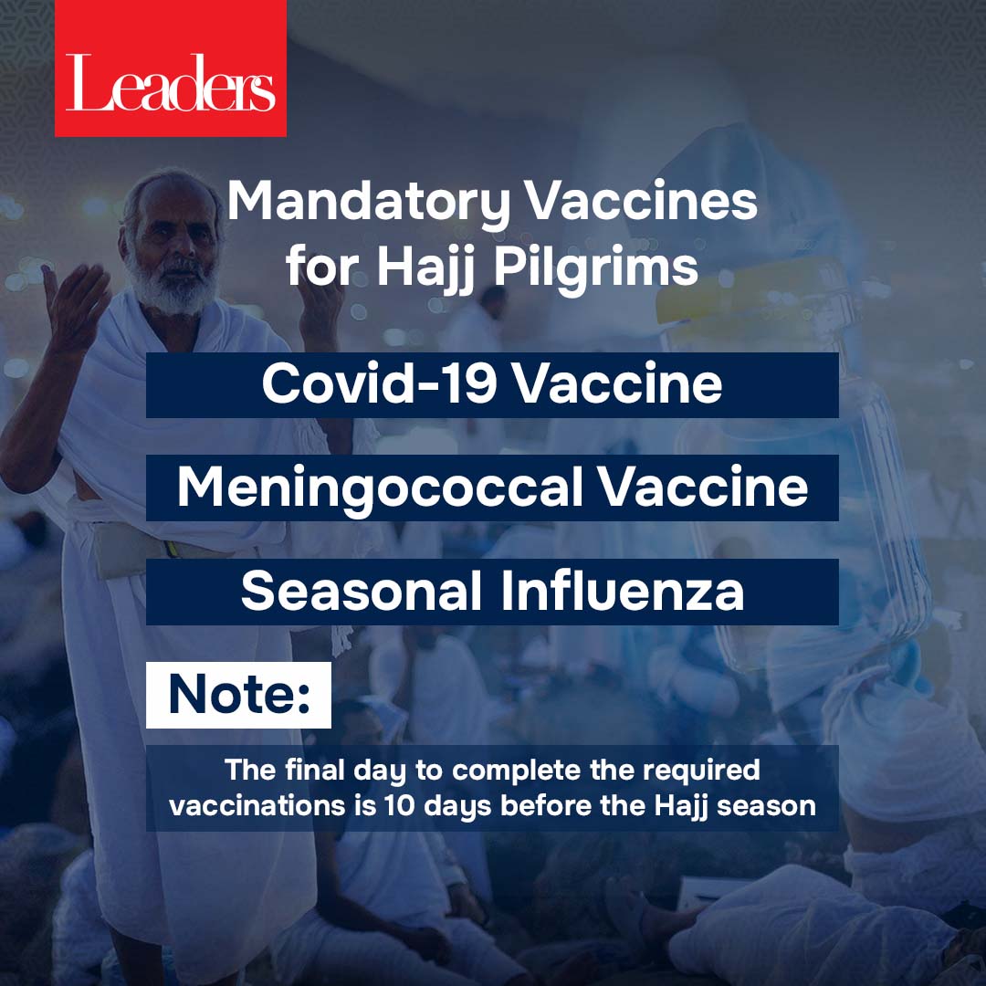 Mandatory vaccinations for a safe #Hajj journey. 🕋💉
#Hajj2024 
@MoHU_En
#Makkah_and_Madinah_Eagerly_Await_You