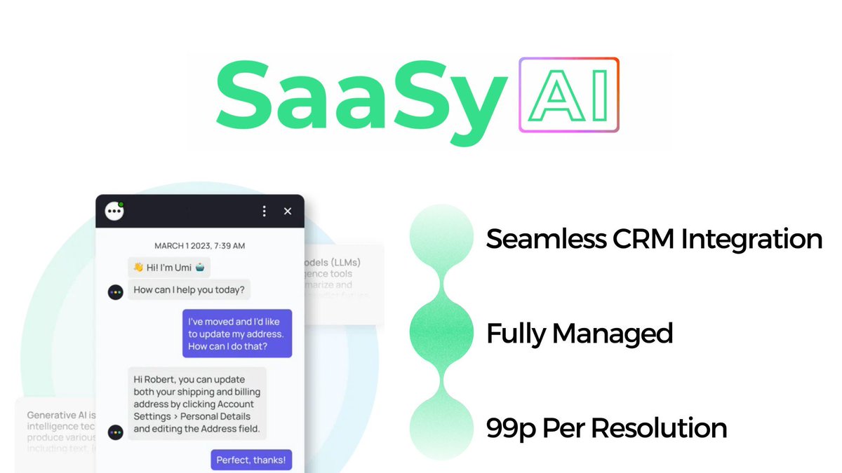 TheSaasyPeople's tweet image. Introduce #SaaSyAI as your ultimate customer communication game-changer. Our experts don&apos;t just install; they continuously optimise – ensuring the solution scales with your business and tackles ever-more complex customer needs 🚀 
⬇️ ⬇️ ⬇️  
buff.ly/3xfW2g3

#getsaasy #CX
