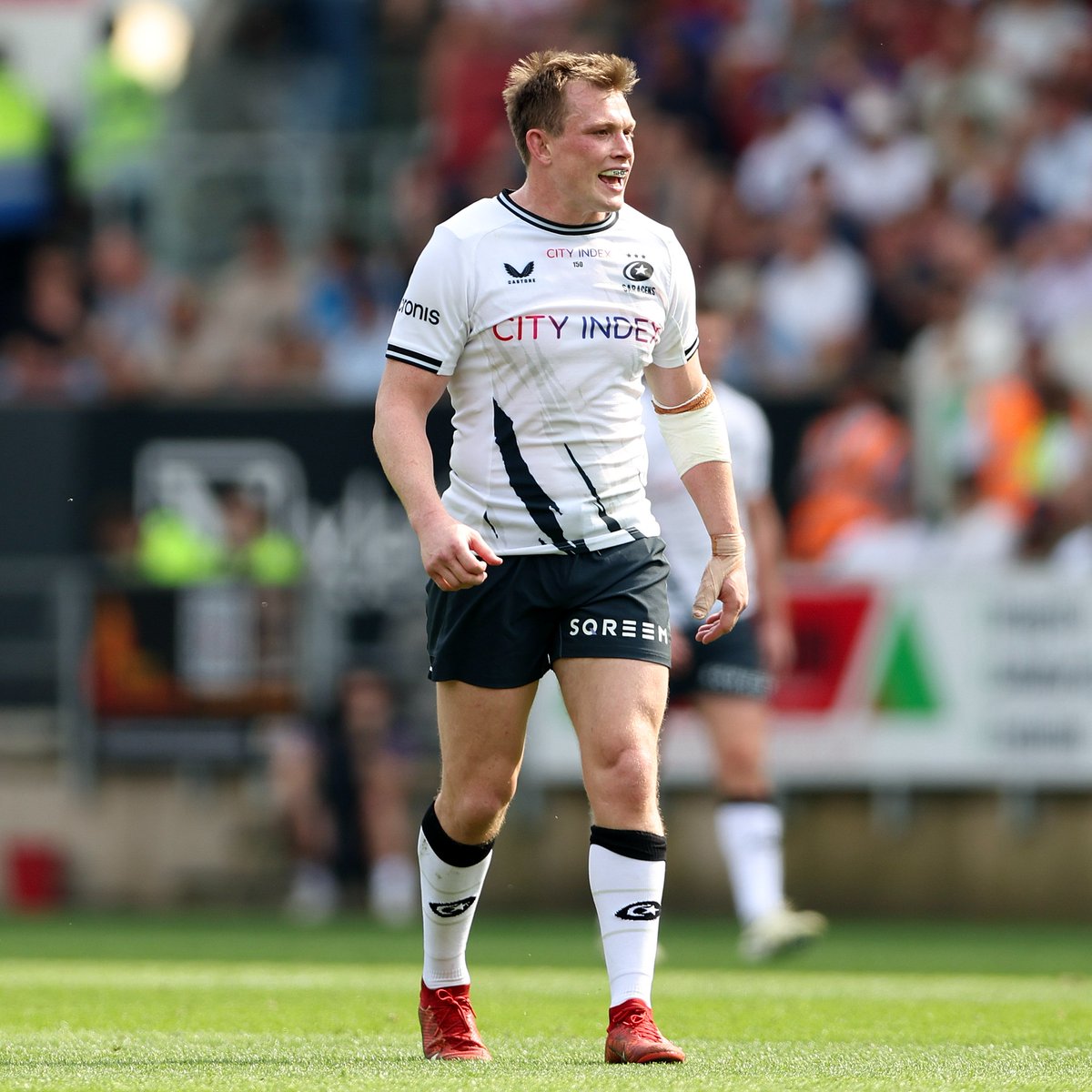 𝗠𝗿. 𝗦𝘁𝗲𝗮𝗹 𝗬𝗼𝘂𝗿 𝗕𝗮𝗹𝗹 ™️ Most turnovers (3) in Round 17 of @premrugby courtesy of Nick Tompkins. #YourSaracens💫