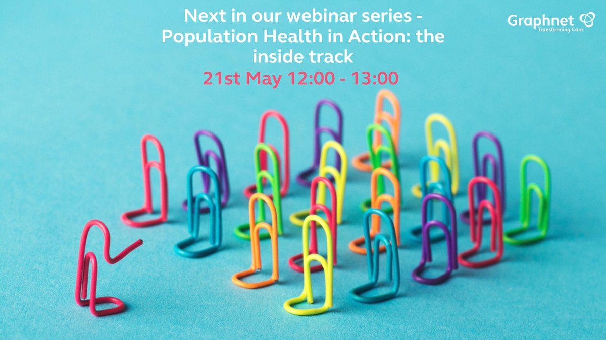📣One week to go! There is still time to register - 21st May 12:00–13:00 for our 'Population Health in Action; the inside track webinar. Dr Rosie Kaur @Mersey_Care, & #JamesPalmer @surreyheartlands, sharing their #PopulationHealth successes 🔗graphnethealth.com/knowledge-hub/…