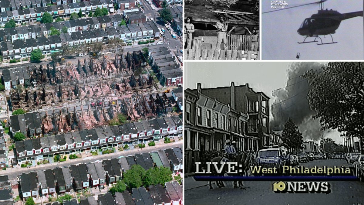 39 years ago today, Philly cops were denied entry to serve an arrest warrant, so they thought, 'Why not blow up a city block with C4?' The result? 61 homes gone, 11 lives lost (5 kids), and 250 people homeless. Guess what? No one was ever held accountable for it.

#MOVEBombing
