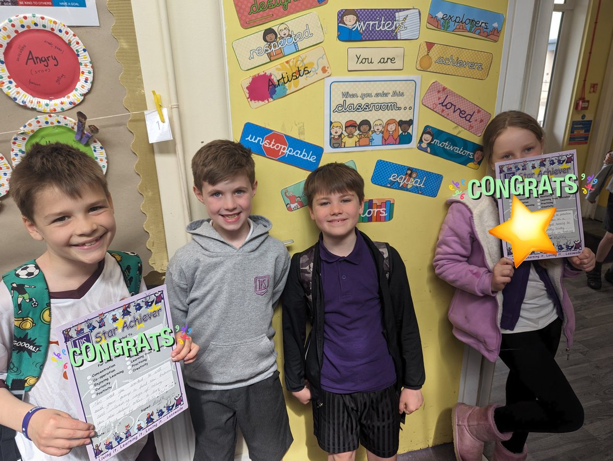 P4TR celebrating this week and last week's star achievers! Congratulations to these four amazing learners 🌟🌟🌟🌟