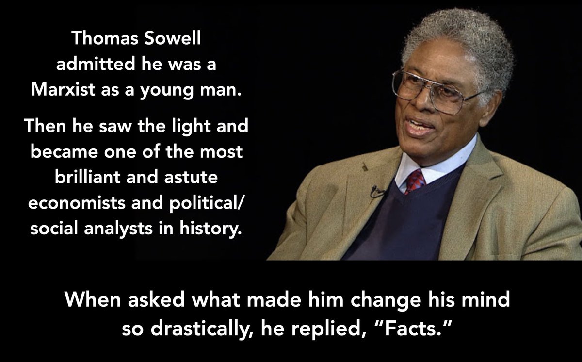 Thomas Sowell is one of the greatest statesmen since the founding fathers, a national treasure. 

Too bad Democrats and leftists can’t see facts the way he did.