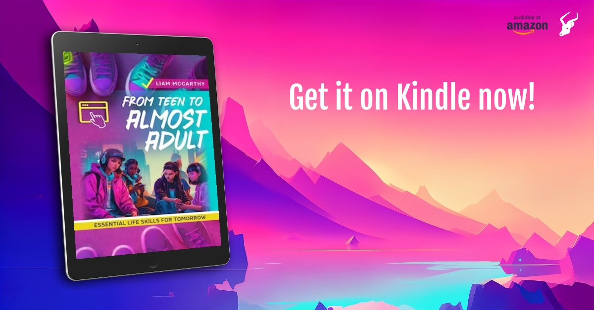 BookBongo's tweet photo. FROM TEEN TO ALMOST ADULT: Building Essential #LifeSkills for Tomorrow by Liam McCarthy
On Kindle now!
Amazon US: https://t.co/TvUZUZvset
Amazon UK: https://t.co/1j81NuFRRn
FREE on #KindleUnlimited
#teens #teenagers #lifegoals #selfhelp #youngadult #growingup #kindlepromotion https://t.co/8P6nwCPDyW