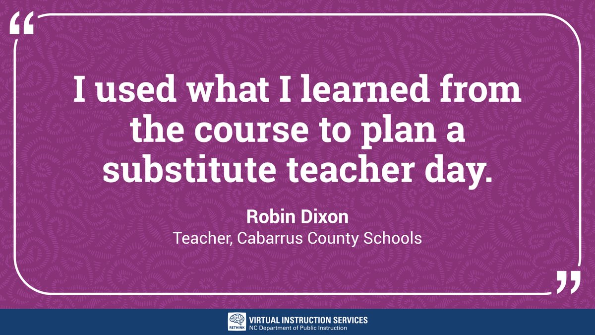 Robin Dixon, #NCRethinkEd PD participant + grade 1️⃣ teacher from @CabCoSchools, used what she learned for a planned day out. She used: 📽️ Google Slides for the lesson presentation 🖥️ Clever for student access, including videos She says her students 'rocked' that day 🎸