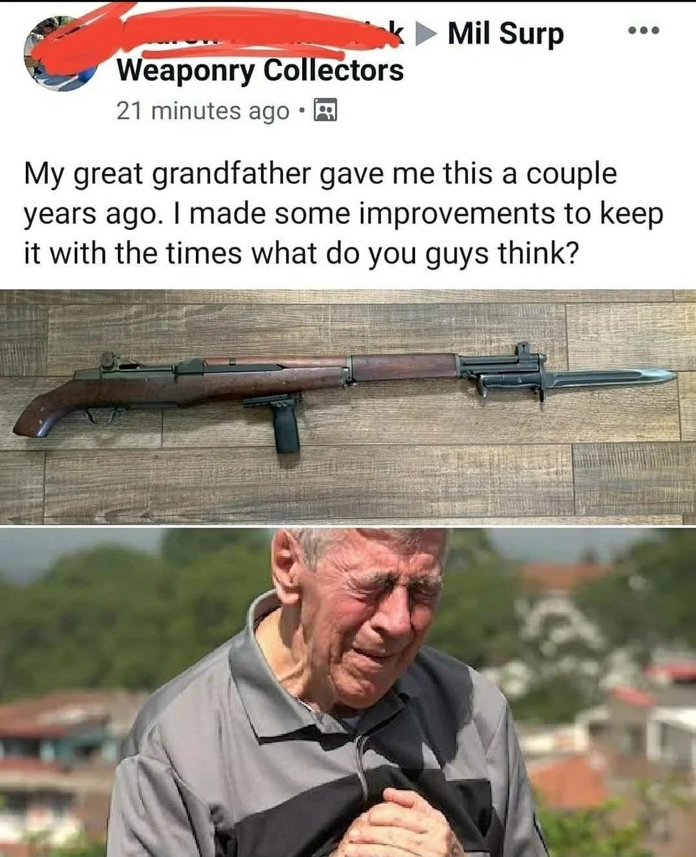 Dedesi mezarda ters döndü :( Dedesinin M1 Garand'ını ne hale getirmiş. 🤔