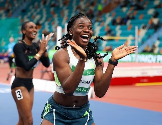 We congratulate @Evaglobal01 on her triumph at the Jamaica Athletics Invitational. We are proud of her exceptional talent and skill, which has made Ogun State and Nigeria proud. Tobi’s victory, running a blistering 12.40s to win the race ahead of world champion Danielle