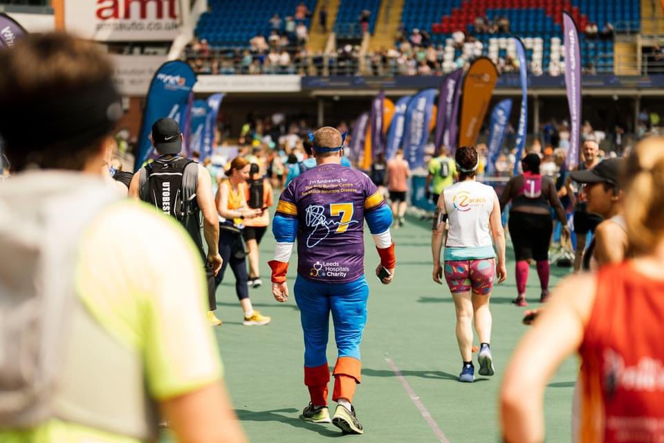 Not all heroes wear capes 💜
(But some keep the suit on...)

A massive thank you to everyone  involved in the Rob Burrow Leeds Marathon yesterday 🏃🏼‍♀️
