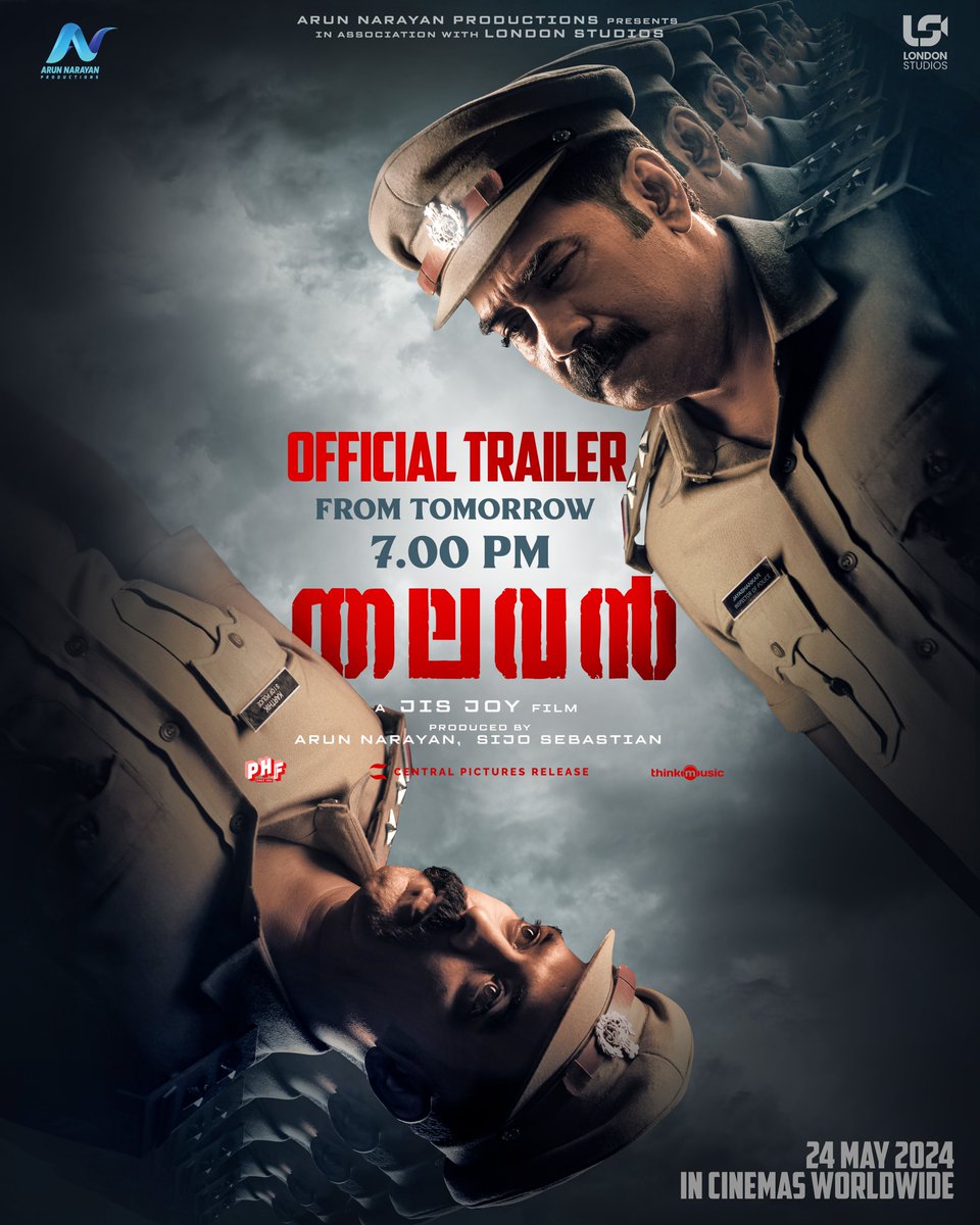#Thalavan Trailer Dropping Tomorrow!!

Official Trailer Will Be Out at 7.00 PM ⏱️

#AsifAli | #BijuMenon | #JisJoy 

In Cinemas on May 24 - Clash With #Turbo 😎