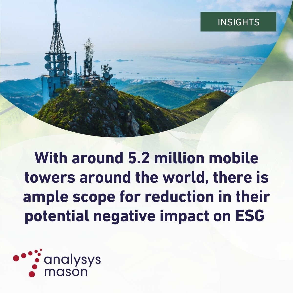 We recommend that every towerco should create a coherent ESG framework. Learn more about how we help organisations find sustainable paths for growth: bit.ly/3WBoWlm #Sustainability #ESG #GreenTech