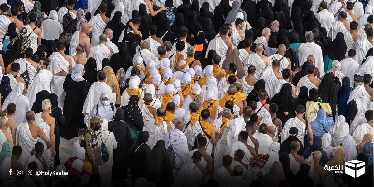 They are not joined by languages or forms; rather, they are united by religion, reverence, and the peace of the soul and heart found in the purest place of the earth.

#HolyKaaba 🕋