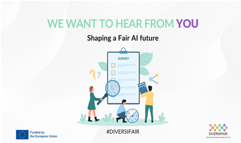 Join us in shaping a more inclusive future of AI! We are a partner in the Erasmus+ #EU Project #DIVERSIFAIR which is currently conducting a survey addressed to all the #AI professionals about bias in AI! Take part in the survey: qualtricsxmwx46hw57r.qualtrics.com/jfe/form/SV_0H… #BiasFreeAI
